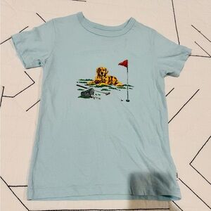 J. Crew Factory Light Blue Kids Golf Dog Graphic Tee